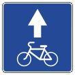 Дорожный знак 5.14.2 «Полоса для велосипедистов» (металл 0,8 мм, III типоразмер: сторона 900 мм, С/О пленка: тип А инженерная)